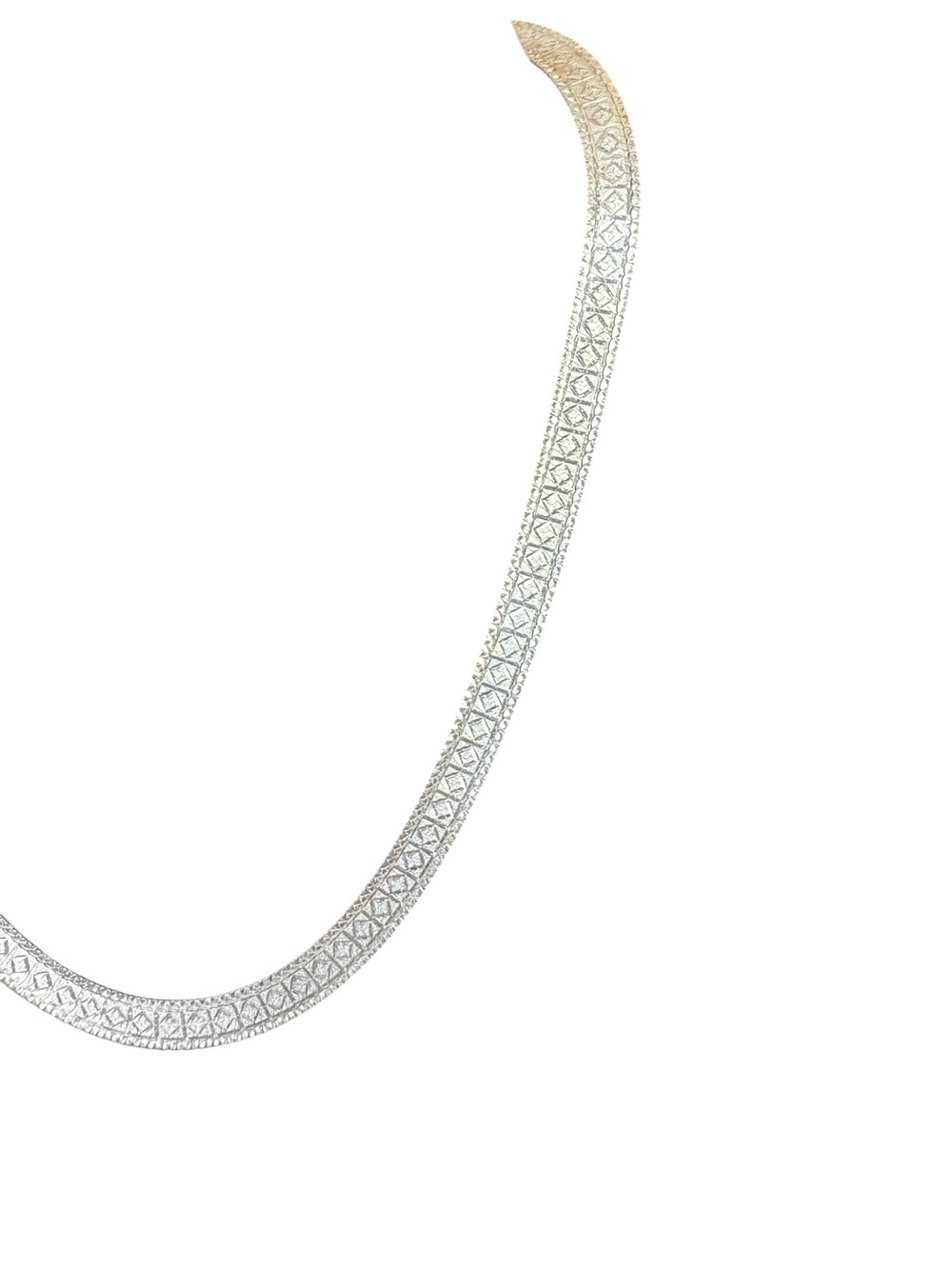 Reversible Elegant Sterling Silver Women's Chain Necklace